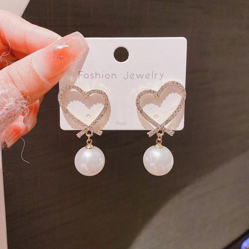 Beautiful Heart Earrings with pulse ball - Buyncart