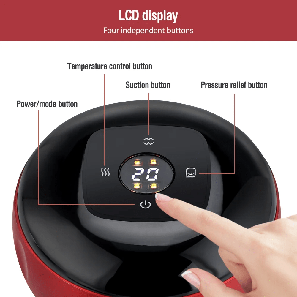 Intelligent Electric Vacuum Cupping Therapy Massager with Heating & Guasha Function – Pain Relief & Muscle Recovery Tool - Buyncart