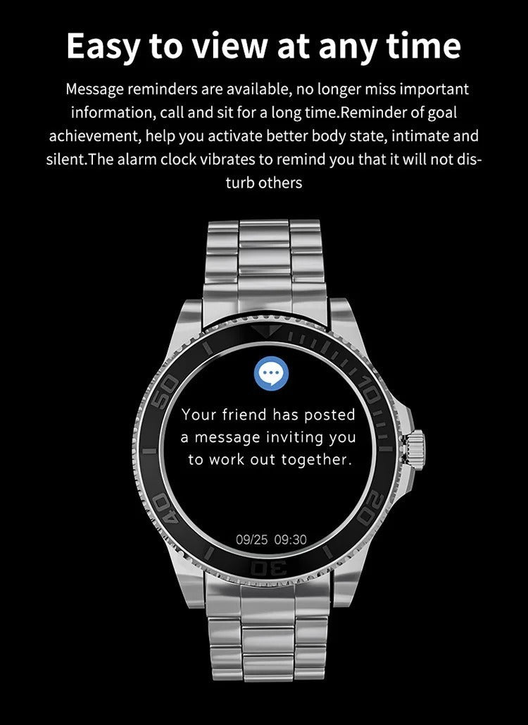 RLX JS9 Round Smart Watch – Alloy Case, Heart Rate & SpO₂ Fitness Tracker, Bluetooth Calling, NFC & Wireless Charging - Buyncart
