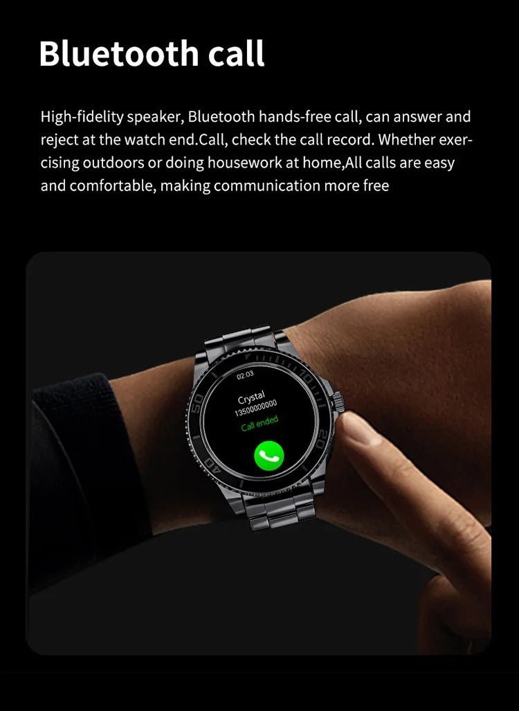 RLX JS9 Round Smart Watch – Alloy Case, Heart Rate & SpO₂ Fitness Tracker, Bluetooth Calling, NFC & Wireless Charging - Buyncart