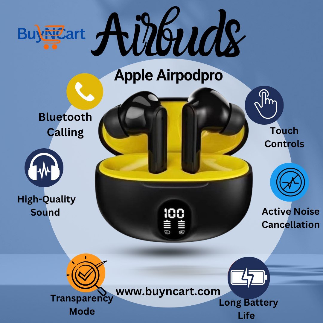 Stereo ENC TWS 895B Bluetooth Earphones – Noise Cancelling, LED Display, Touch Control, Long Battery - Buyncart