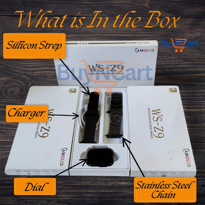 WSZ9 Smart Watch – Bluetooth Calling, Fitness Tracker & Health Monitoring | Best Smartwatch in Pakistan | BuyNCart