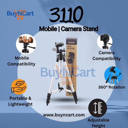 3110 Mobile camera stand featurs