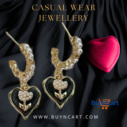 Lady Love Heart Ear Studs