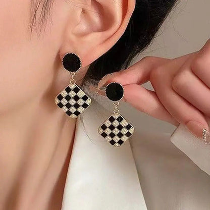 Rhombus Shape dangle Earrings