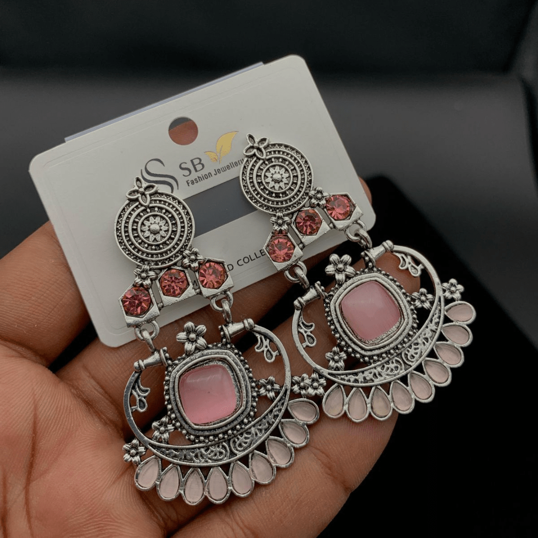 Antique Chandelier Earrings with Original Stone - Buyncart