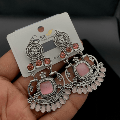 Antique Chandelier Earrings with Original Stone - Buyncart