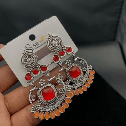 Antique Chandelier Earrings with Original Stone - Buyncart