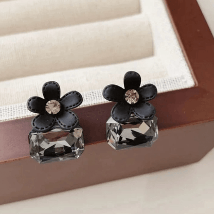 Buy Korean Black Diamond Tops Earrings for Women in Pakistan – Elegant & Trendy Jewellery | Buyncart - Buyncart