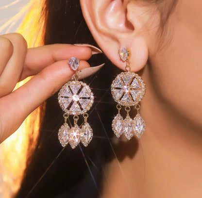 Buy Luxury Shiny Diamond Earrings for Women in Pakistan – Elegant Party & Formal Jewellery | Buyncart - Buyncart