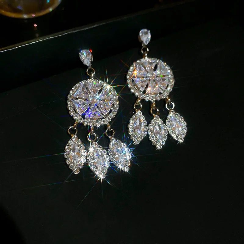 Buy Luxury Shiny Diamond Earrings for Women in Pakistan – Elegant Party & Formal Jewellery | Buyncart - Buyncart
