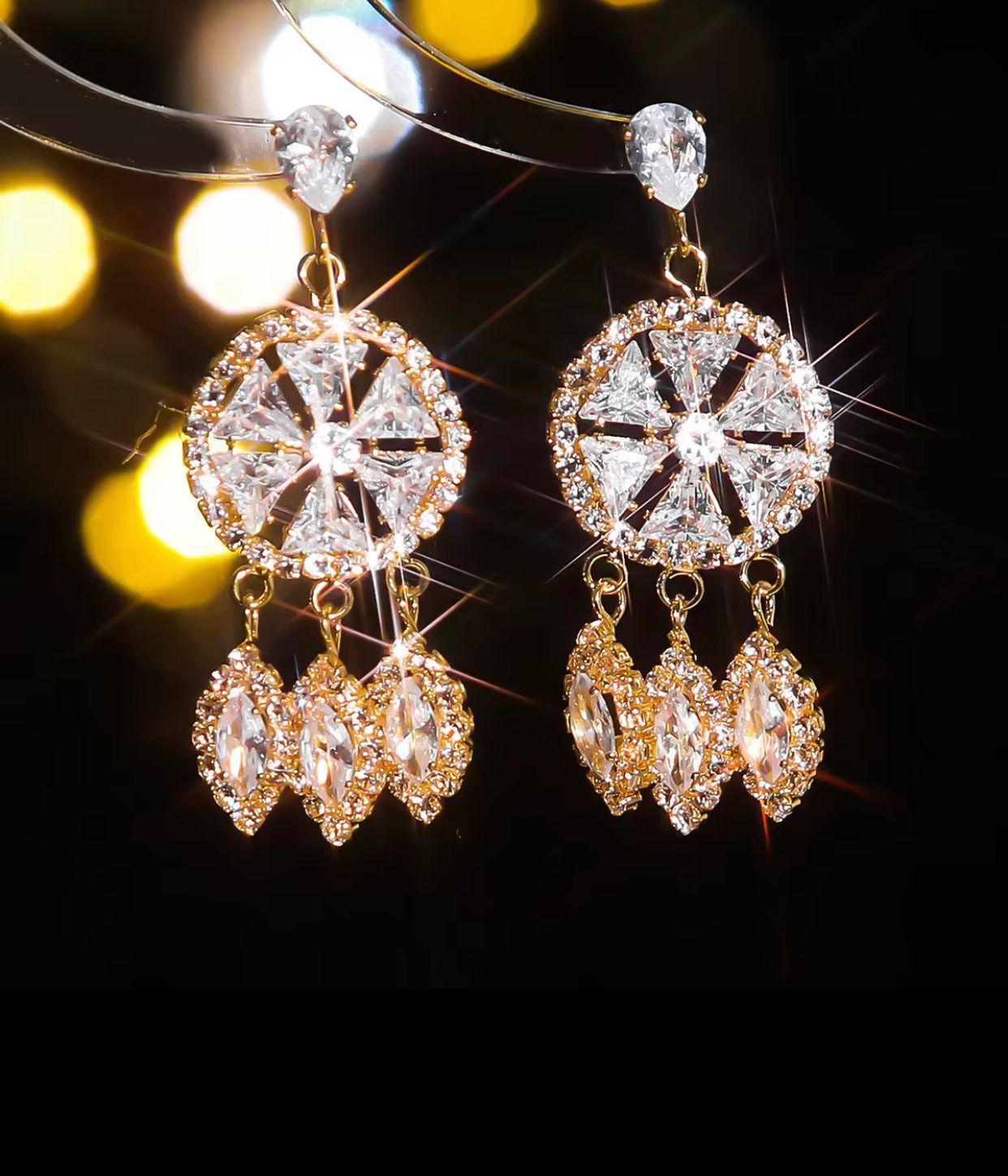 Buy Luxury Shiny Diamond Earrings for Women in Pakistan – Elegant Party & Formal Jewellery | Buyncart - Buyncart