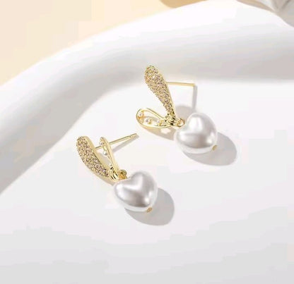 Korean Pearl Tops Earrings – Elegant Women’s Studs by BuyNCart | Classy & Lightweight Daily Wear Jewelry - Buyncart