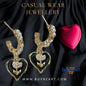Lady Love Heart Ear Studs - Buyncart