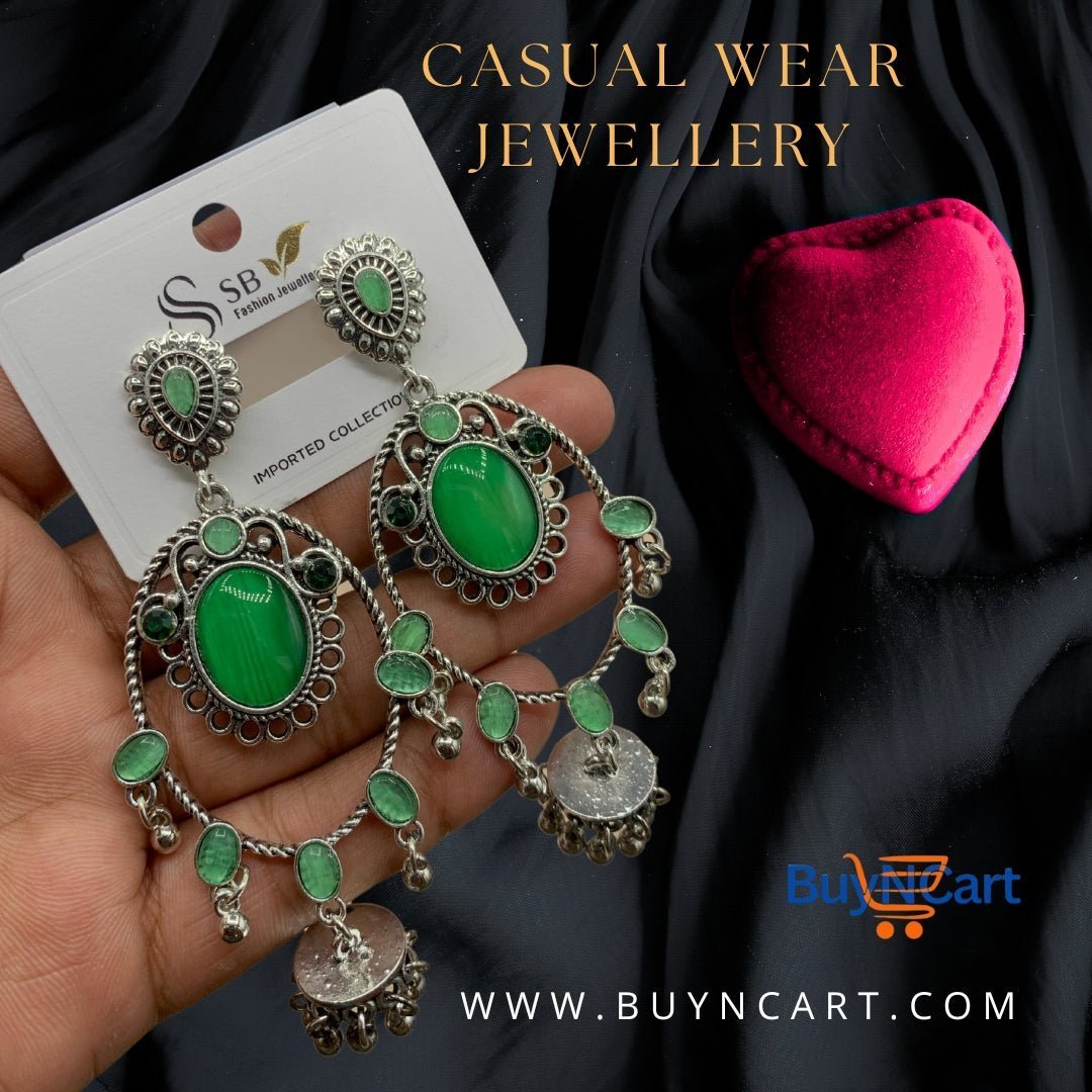Premium Quality Antique Stone Earrings - Buyncart