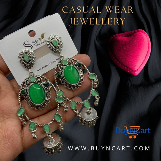 Premium Quality Antique Stone Earrings - Buyncart