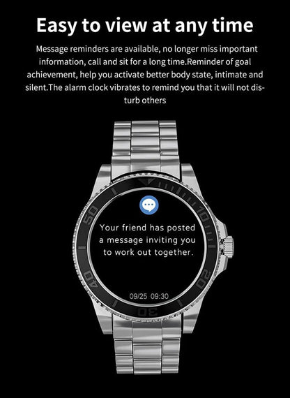 RLX JS9 Round Smart Watch – Alloy Case, Heart Rate & SpO₂ Fitness Tracker, Bluetooth Calling, NFC & Wireless Charging - Buyncart