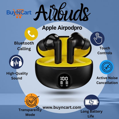 Stereo ENC TWS 895B Bluetooth Earphones – Noise Cancelling, LED Display, Touch Control, Long Battery - Buyncart