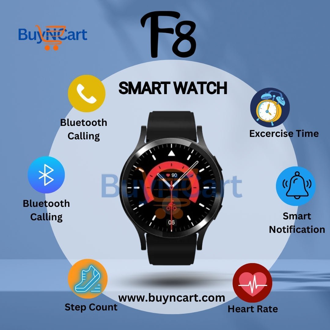 Watch F8 Ultra – Round dial Smartwatch | Fitness Tracker with Bluetooth Calling | best smart watch in Pakistan | Buyncart - Buyncart